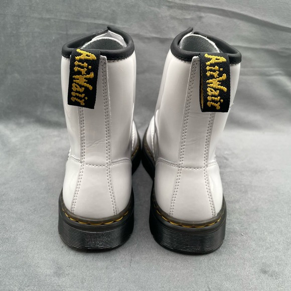 Dr. Martens Unisex‎ Zavala White Patent Leather Combat Boots Women’s US 7 - Picture 6 of 12